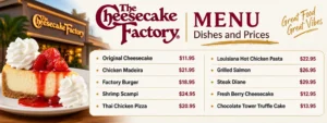 Cheesecake Factory Menu