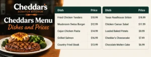 Cheddars Menu